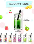 104 Pcs Milk Tea Charm Boba Charms Mini Colorful Bottle Charms Fruit Juice Pendant for DIY Jewelry Craft Earring Keychain