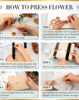 Flower Press Kit, Large Wooden Flower Pressing Kit for Adults Kids, 6 Layers 6.3 X 8.3 Inch Flower Press Leaf Pressing Kit to Making Dried Plants, DIY Flower Preservation Kit Crafts
