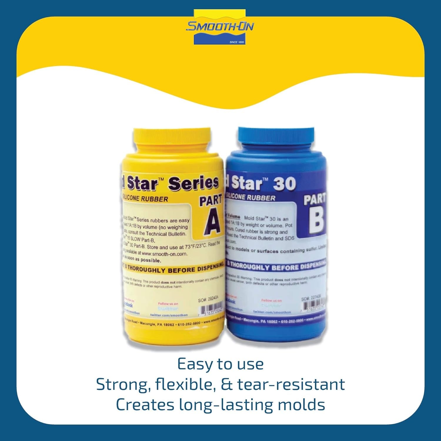 Mold Star 30-1A:1B Mix by Volume Platinum Silicone Rubber - Pint Unit