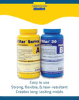 Mold Star 30-1A:1B Mix by Volume Platinum Silicone Rubber - Pint Unit