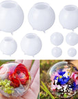 9 Pcs Sphere Silicone Molds for Resin, Upgraded Seamless 3D Sphere Resin Molds Silicone,Large round Ball Epoxy Resin Molds for Flowers Preservation,Resin Casting, Soap, Candle