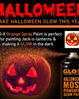 Orange Halloween Glow in the Dark Spray Paint - Make Indoor and Outdoor Halloween Decorations Glow Neon Fluorescent in the Dark - Metal Plastic Fabric