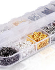 6 Colors Lobster Claw Clasps and 6 Colors Open Jump Rings for Jewelry Making (12 Mm, 5 Mm)