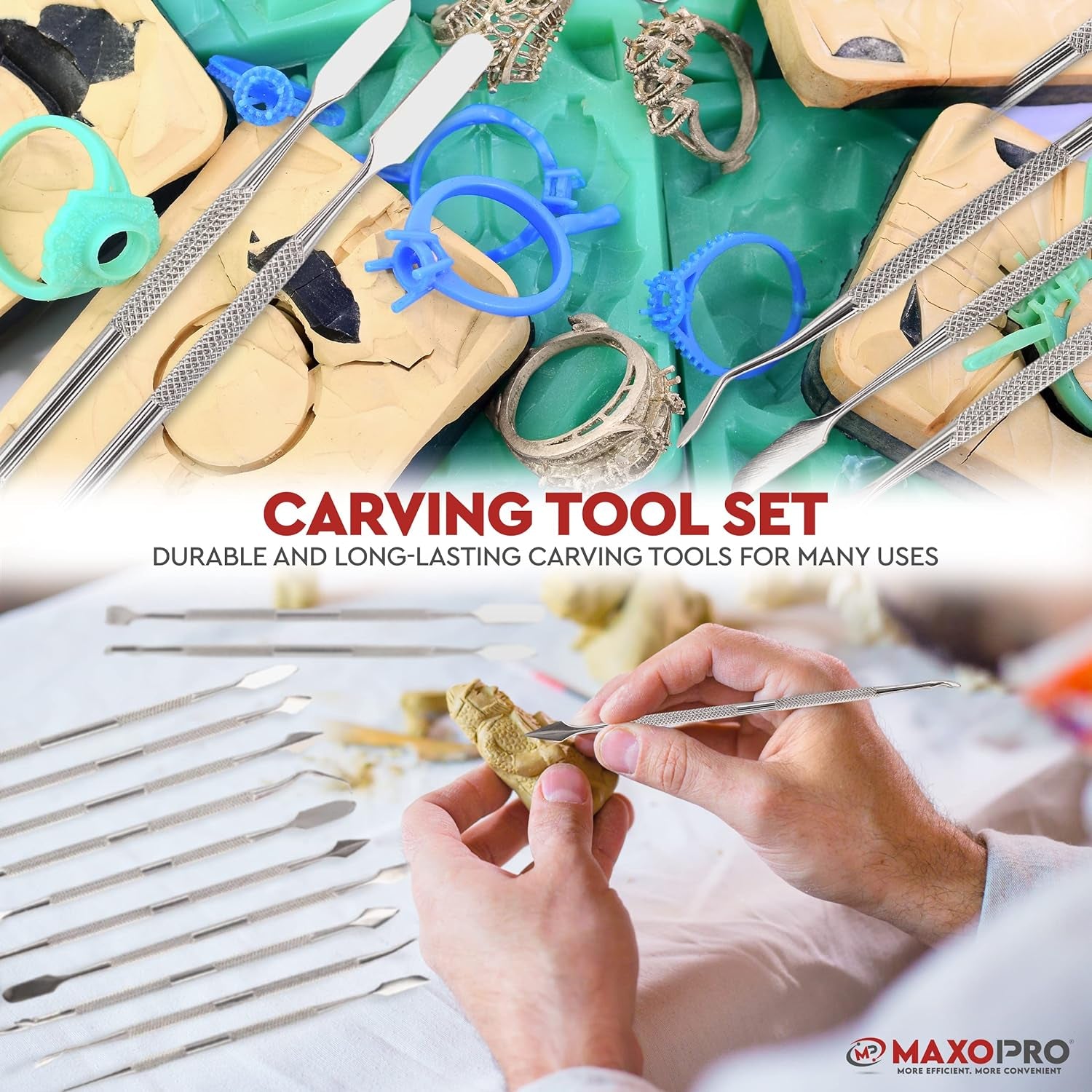 Premium Wax Carving Tools Set – 12 Pcs Stainless Steel Wax & Clay Sculpting Tools – Double Ended Dental and Wax Carvers Tools for Carving Modeling Sculpting and Shaping - by