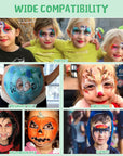 Face Paint Crayons for Kids, Face Body Painting Crayons Water Based 6 Colors Crayon Non-Toxic Makeup for Children Themed Parties Sleepovers Halloween Masquerades Carnivals
