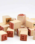 Wooden Rubber Stamps, 52Pcs Vintage Wood Letter Stamps Alphabet Stamps for Card Making DIY Craft Scrapbooking