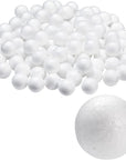 100 Pack 1 Inch Mini Foam Balls for Crafts, Smooth Polystyrene Spheres for DIY Decorations, Home Party, Classroom Spheres