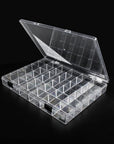 36 Grids Clear Plastic Organizer Box, Craft Storage Container for Beads Organizer, Art DIY, Crafts Jewelry Storage, Fishing Tackles, Rock Collection, 1 Pack