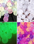 1000 Pcs Glow in the Dark Beads, Plastic UV Beads Bracelet Pony Beads Color Changing Beads for Jewelry Making Bracelets, Necklace