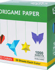 Origami Paper Double Sided Color - 160 Sheets - 20 Colors - 6 Inch Square Easy Fold Paper for Beginner