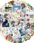 50PCS Toro Inoue Cat Kawaii Stickers Party Supplies Waterproof Graffiti Vinyl Sticker Decals Toy Kid Gifts (Inoue Toro)