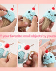 Crochet Kit for Beginners, 3Pcs Dessert Beginner Crochet Kit for Kids and Adults, Crochet Starter Kit DIY Knitting Kit with Step-By-Step Video Tutorial