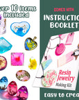 Resin Jewelry Making Starter Kit - Resin Kits for Beginners with Molds and Resin Jewelry Making Supplies - Silicone Casting Mold, Tools Set Clear Epoxy Resin for DIY Jewelry