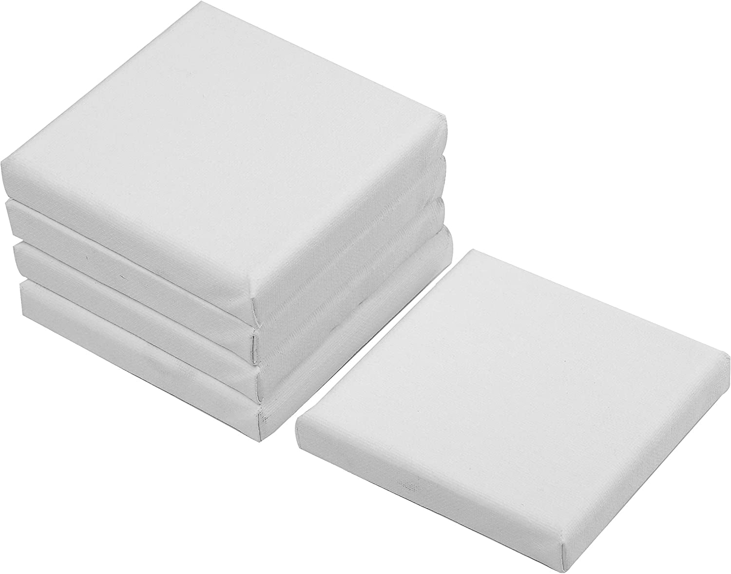 Mini Stretched Canvas 4X4 Inch Small Blank Canvas Pack of 6