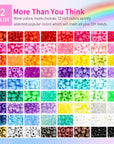 2400Pcs Pony Beads 72 Colors 9Mm Friendship Bracelets Making Kit, Rainbow Kandi Beads Bulk Letter Beads for Name Bracelets Jewelry Making Crafts with Elastic String