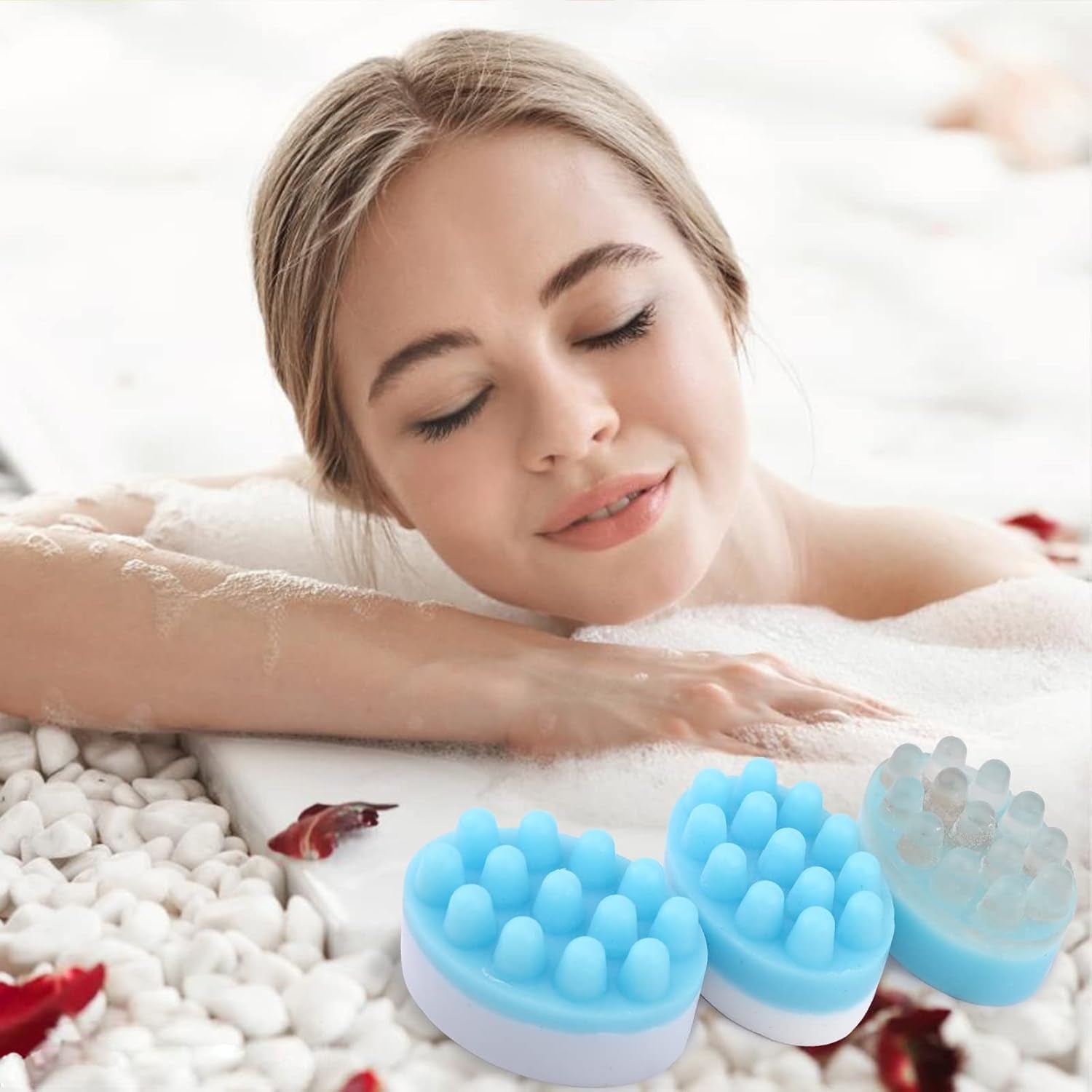 Silicone Massage Bar Soap Molds, 2 Pack 3D Hair Comb Ice Mold, Hair Brush Silicone Soap Molds for Soap Making, DIY Unique Hair Masks Salon Spa Scalp Massager