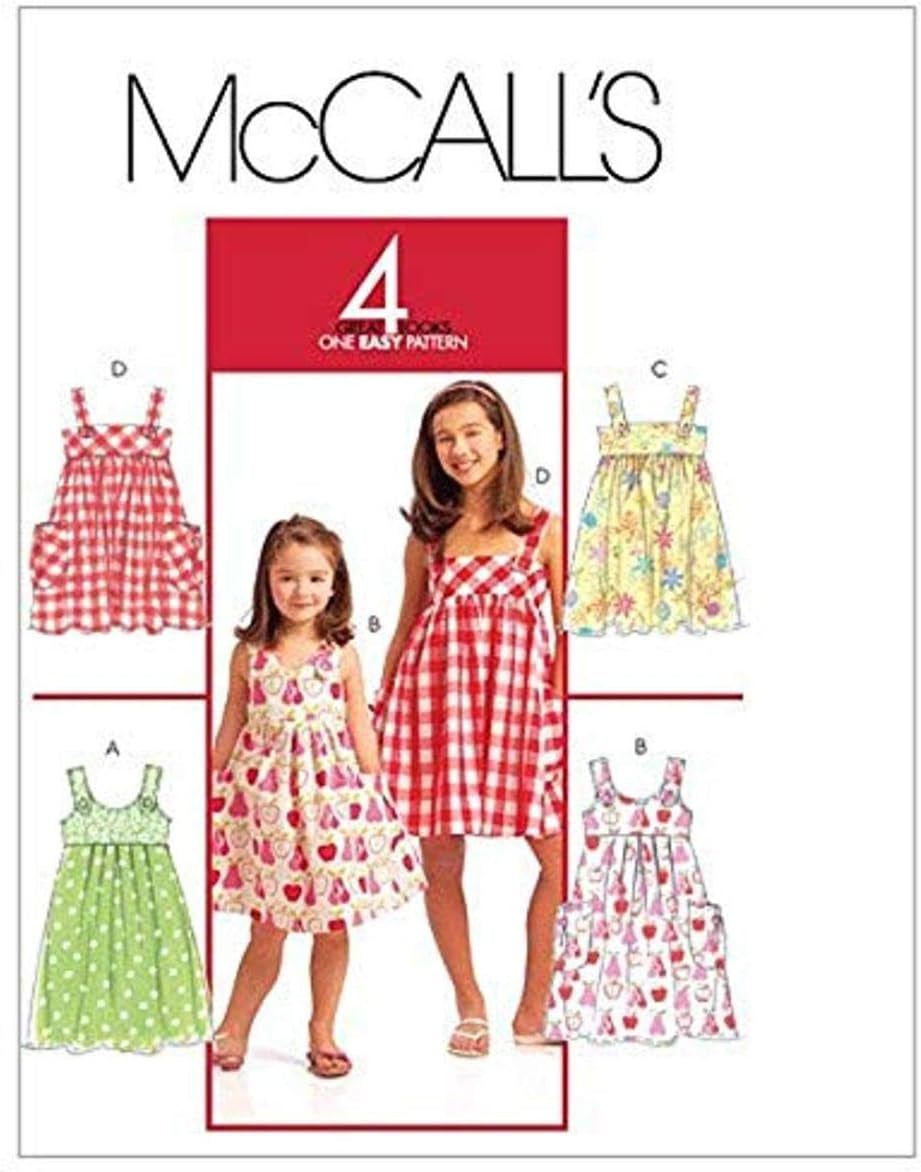 Patterns M5613 Children'S/Girls' Dresses, Size CCE (3-4-5-6)