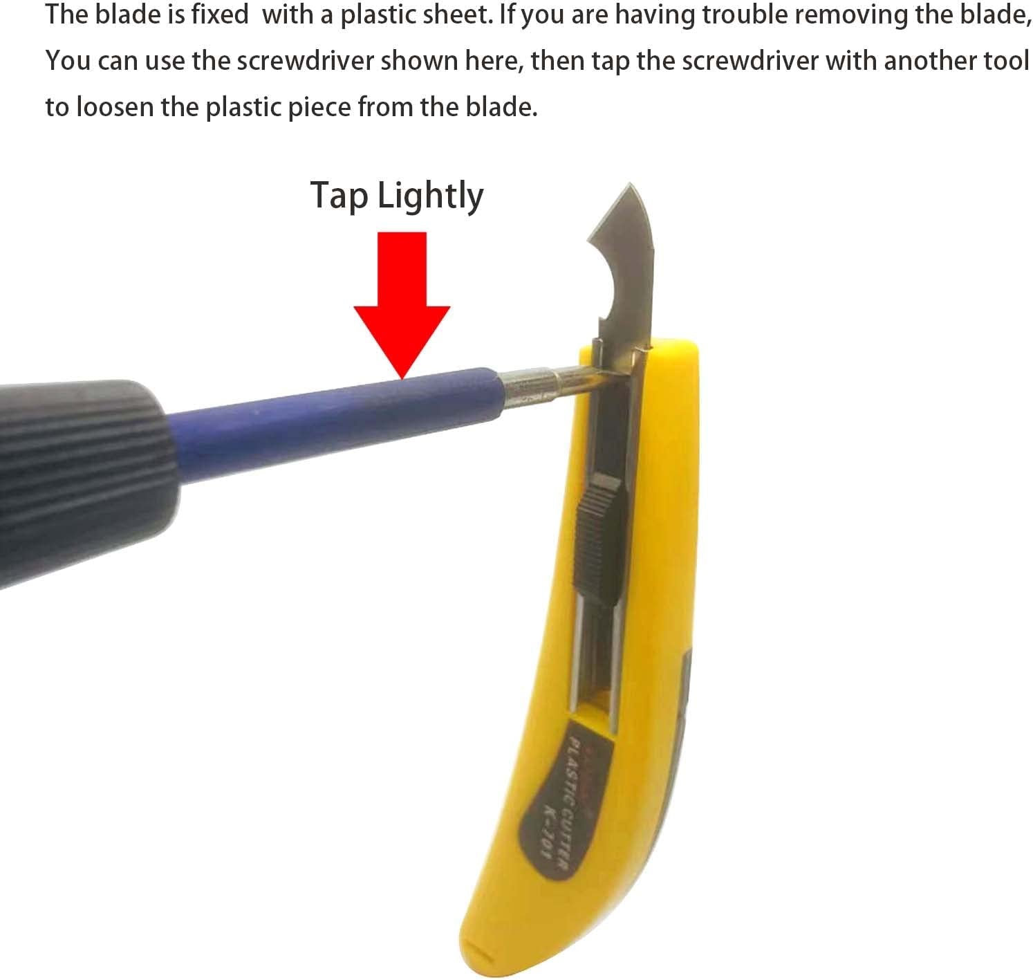 Professional Acrylic Plexiglass Sheet Cutter Scoring Knife Tool,With a Curved Handle,It Is More Convenient to Use.One Handle,11 Blades.(Yellow)