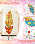 6 Pcs Diamond Painting Bookmarks Kits DIY 5D Feather Bookmark Rhinestone DIY Bookmarks Crystal Diamond Art Bookmarks Acrylic Bookmarks for Adult Arts Supply Crafts Gifts
