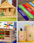 60 Pieces Jumbo Craft Sticks, 8 Inch Natural Wooden Popsicle Sticks, Multi-Functional Ice Cream Sticks for Crafts, Tongue Depressors, Hair Removal and Waxing Sticks, Plant Labels, DIY Classroom Crafts