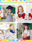 50 Sets End of Year Student Gift Stackable Crayons and Coloring Card Kindergarten Graduation Gift Bulk 2024 Congrats Grad Last Day of School Party Favor for Preschool Students(Heart)