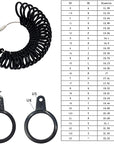 Ring Sizer Set Finger Size Gauge Measure Tool Jewelry Sizing Tools Rings Size 1-13 with Half Size 27 Pieces