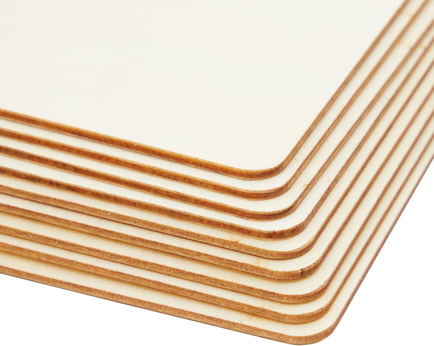 Set of 130 Unfinished Wooden Squares and Circles for Wood Burning Projects, DIY Crafts (3 Sizes/Shape)