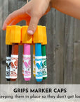 - Marker Parker, Holder to Keep Markers Organized, Fits Most Broad and Fine Tip Markers, 100% Silicone, as Seen on Shark Tank, Markers Not Included (Marigold)