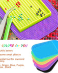 6 Pieces Diamond Painting Accessories Anti-Slip Tools Sticky Mat for Diamond Painting Sticky Gel Pad Universal Mount Holder 5.6 X 3.3 Inch for Holding Tray 5D Diamond Accessories for Adults