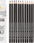 Drawing Sketch Pencil Set 14Pcs Sketching Pencils 12B 10B 8B 7B 6B 5B 4B 3B 2B B HB 2H 4H 6H Graphite Pencils for Kid Adults Artists Student Beginners Professional