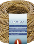 200 FT Organic Hemp Wick, Hemp Wick Well Coated Natural Beeswax for Hemp Wick Lighter or Candle Making, Slow Burn, No Dripping, Standard Size(1.1Mm)