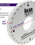 round Kumihimo Disk, 4.25 Inch Diameter, 3/8” Thick Dense Foam, Jewelry Tools for Braiding, 1 Disks