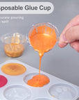 Epoxy Mixing Cups Kit,200Pcs, Plastic, 30Ml Disposable Measuring Cups,50 Wooden Stirring Sticks, Dropper for Paint Mixing, Jewelry Making