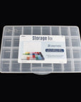 32 Grids Clear Plastic Organizer Box, Craft Storage Container for Beads Organizer, Art DIY, Crafts Jewelry Storage, Fishing Tackles, Rock Collection, 2 Pack