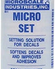 Microscale Micro Sol and Micro Set, 1 Ounce Bottles (Pack of 2) - with  Paint Brushes