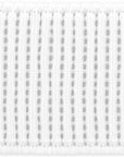 9502W 1" Ribbed Non-Roll Elastic, White