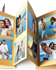 Scrapbook Albums, 6 X 8 Inches DIY Photos Collection by LUNIQI, Accordion Stretchable Folding Kraft Paper for Wedding Anniversary, Valentines Day, Love Memory