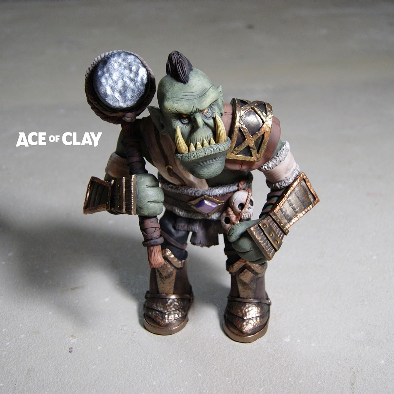 Medium Gray, Premium, Non Toxic, Medium Firmness, Sculpting Modeling Polymer Clay, Oven Bake Clay, 1 Pound Bar. Great for All Advanced Sculptors, Model Makers and Movie Studios