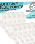 1000 Pieces Clear Glue Points Dots Double Sided Adhesive Removable for Balloons Craft Sticky