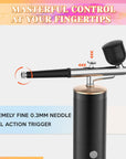Cordless Airbrush Kit, Airbrush Kit with 0.3Mm Tip, Handheld Rechargeable Air Brush with Compressor for Makeup, Nailart, Painting, Cake, Cookie, Model