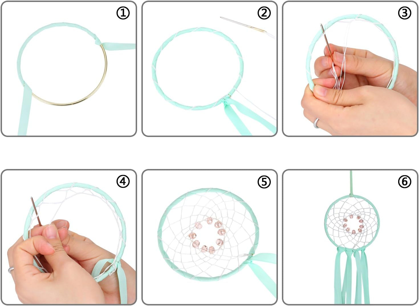 Metal Rings Hoops Macrame Rings for Dream Catcher and Crafts (Silver)