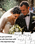 50Sets Wedding Thank You Cards with Envelopes and Stickers 4 Designs Mr and Mrs Thank You Notes Bulk Wedding Gift Cards Thank You Cards for Guests Wedding Party Decor Supplies 6 X 4 Inch