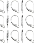 16Pcs 925 Sterling Silver Leverback Earring Hooks Hypoallergenic Interchangeable Dangle Ear Wire 10X16Mm Leverback Earring Findings for Jewelry Making