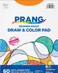 (Formerly Art Street) Drawing & Color Paper Pad, White, Beginner Weight, 9" X 12", 60 Sheets