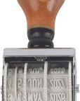Wooden Handle & Base Roller Date Stamp, Rubber Stamp for DIY Craft Card Making Planner Scrapbooking