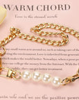 Bag Strap Extender 2Pcs 4.7 Inch Short Faux Pearl Purse Chain Strap Replacement for Shoulder Cross Body Bag Handbag Crafts (12 Cm)