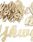 3 Inch 284 Pieces Wooden Letters Unfinished Wood Letters for Crafts Cursive Alphabets with Extras