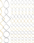 96Pcs Earring Hoop Jewelry Making, Hypoallergenic Teardrop Square round Silver Gold Earrings Beading Hoop Bulk for DIY Crafts Accessories Supplies