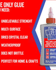 Glue - Bonds Most Anything! 3L /101 Oz Non-Toxic Adhesive Glue for Wood Tile Glass Craft Foam Fabric Stone Cement & Concrete & Any Other Porous Surfaces. No Fume Non-Flammable PVA Glue Gallon