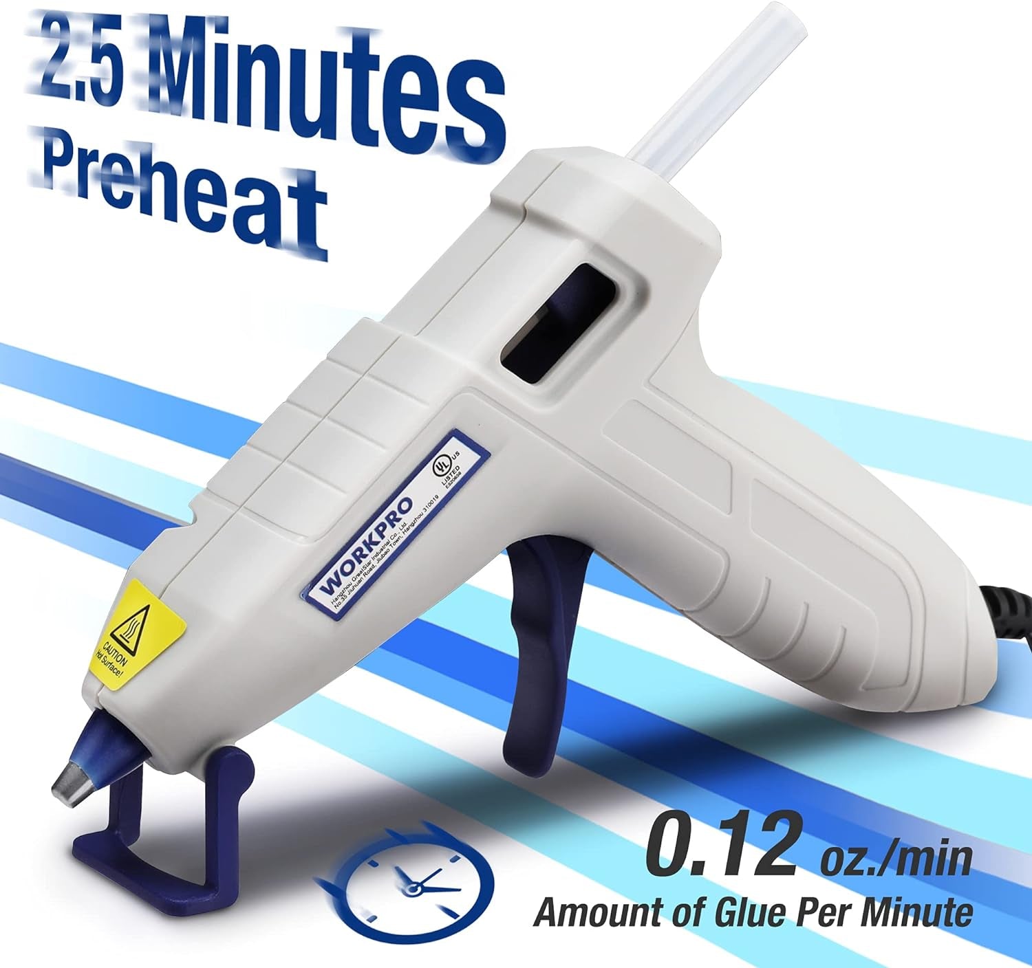 Mini Hot Glue Gun Kit, 20Pcs Hot Glue Sticks Included, Lightweight Hot Melt Glue Gun for Decoration, Craft, School Art, DIY, Home Repairs